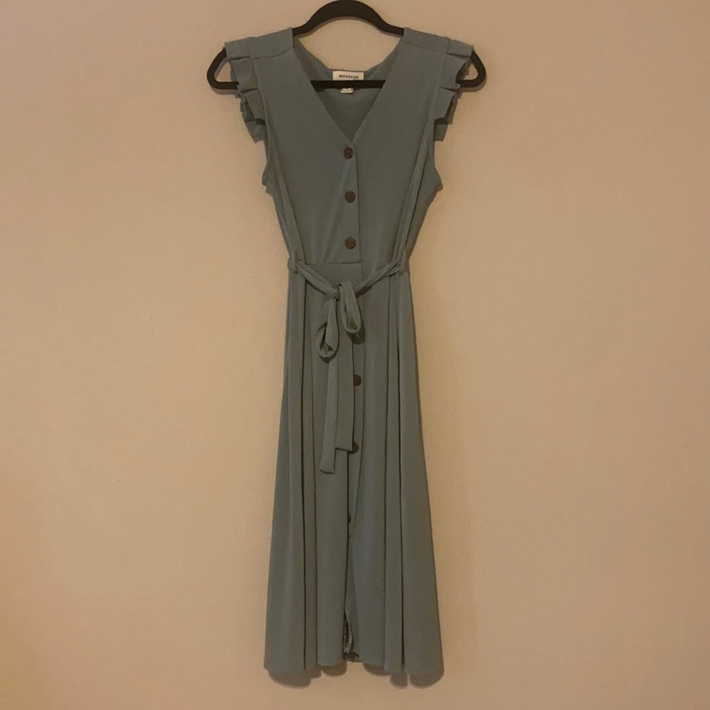 Monteau Sage Green Sleeveless Dress